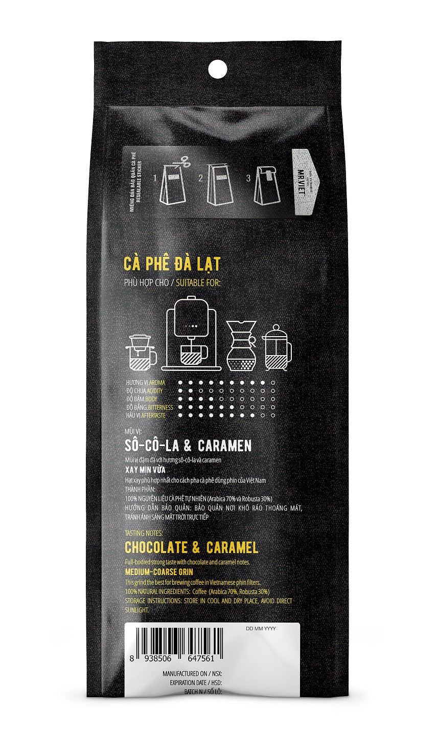MR. VIET Ca Phe Dalat Ground Coffee 250g