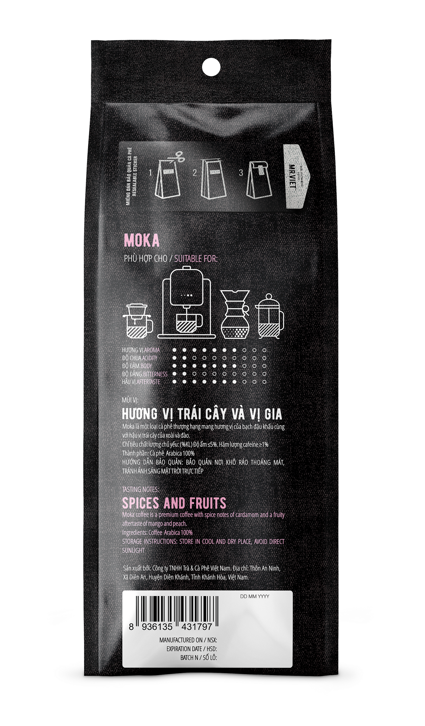 MR. VIET Moka Ground Coffee 250g